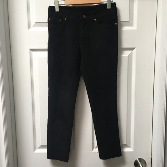𝅺unreal Fur Black Suede Like Pants Jeans - Picture 2 of 8